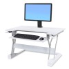 WorkFit-T, sentado y de pie de estación de trabajo de sobremesa (blanco)