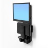 Trabajar sentado o de pie Soporte de elevación vertical StyleView® salas de pacientes (negro)