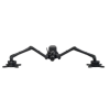 Soporte doble de escritorio de brazo flexible de movimiento completo para monitores de 13" a 27" DDR1327SDFC