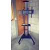 Soporte de piso para pantalla de TV móvil c/ ruedas bandeja