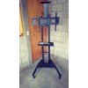 Soporte de piso para pantalla de TV móvil c/ ruedas bandeja