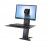 WorkFit-SR, 1 monitor, estación de trabajo para escritorio para trabajar de pie o sentado (negro)